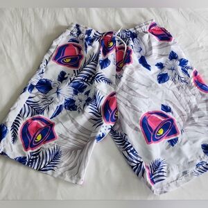 COPY - EUC Unbranded lightweight unlined TacoBell/Floral shorts Men's Large